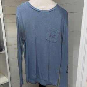 Vineyard Vines Men's Light Blue Long Sleeve Tee